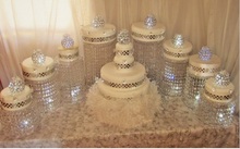 9pcs/set fashion luxury Amazing Decorative Wedding party Acrylic crystal Bead Cake Stand Centerpiece 2024 - buy cheap