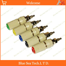 10pcs High Quality five color 4mm binding post/terminal,4mm Socket/jack,brass 4mm M5 socket,24A/30VAC-60VDC Free shipping 2024 - buy cheap