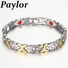 Paylor Female Bracelet Shiny Crystal Copper Fashion Health Jewelry Magnetic Hologram Bracelet Charm Chain & Link Bangles 2024 - buy cheap
