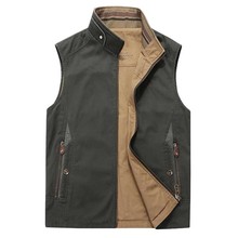 Male Waistcoat Big Size L-5XL Autumn Winter 2 Side Wear Vest Sleeveless Coat Jacket Men Casual Vest Cotton Fashion Vest Top 2024 - buy cheap