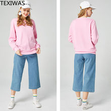 TEXIWAS Plus size Hoodies Sweatshirts Women Warm Hoodies Pullover 16 colors Coat Winter Loose Fleece Thick Sweatshirt Female 2024 - buy cheap