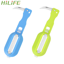 HILIFE Fish Scales Skin Remover Scaler and knife Fish scales Scraper Kitchen Gadgets Clam Opener Fish Cleaning Tools 2024 - buy cheap