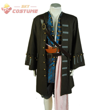Hot Movie Pirates Caribbean Jack Cosplay Sparrow Costume Halloween Cosplay Costume Outfit Jacket For Adult Men 2024 - buy cheap