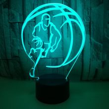 Basketball 3d Lamp Stereo Vision Touch Nightlight Patterns Customized Manufacturers Direct Sales Usb Led Light 2024 - buy cheap