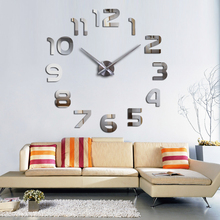 Modern diy acrylic mirror fashion wall clock 3d big quartz clocks living room home decoration still life digital wall watch 2024 - buy cheap