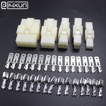 Amostra 6.3mm conector do carro kits 1 p 2 p 3 p 4 p 6 p 6.3 macho fêmea tomada elétrica para carro da motocicleta automóvel