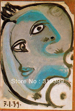 Reproducción de pintura al óleo sobre lienzo de lino, head-of-a-woman-1939 de pable picasso, calidad de musam, envío rápido, hecho a mano 2024 - compra barato
