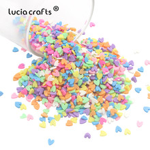 Lucia Crafts 20 г в форме сердца/снежинки/звезды, с плоской обратной стороной, полимерные аксессуары для поделок, F1208 2024 - купить недорого