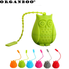 ORGANBOO 1PC Silicone Owl Shape Tea Infuser Creative Owl Tea Strainer Filter Silicone Tea Bag 2024 - buy cheap