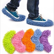 2Pcs Dust Mop Slippers Microfiber Chenille Floor Dust Cleaning Socks Shoe Wigs House Polishing Bedroom Footwear 2024 - buy cheap