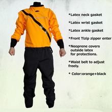 2018 front zipper dry suit,latex neck and wrist /ankle gasket  kayak,whitewater,rafting,sailing,boating windsurfing 2024 - buy cheap