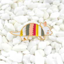 A little armadillo Enamel pin Pink Cute Cartoon Rat Brooch Rainbow color badge Denim backpack pin Children's gift 2024 - buy cheap