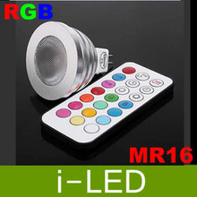 E27 E14 GU10 MR16  RGB Blubs 16 colors 3w spotlight bulb lamp CE ROHS UL cUL SAA + Control 2024 - купить недорого