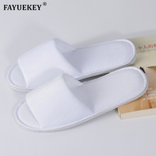 FAYUEKEY Wholesale Spring Summer Open-Toed Hotel Slippers Thickening Non-Slip Home Hospitality Guest Indoor\Floor Slippers Shoes 2024 - buy cheap