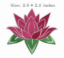 Lotus 2.5"wide embroidery patch  for gifts for kids/scrapbooking accessories /estonia 2024 - buy cheap