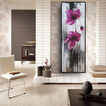 Pintura abstrata florida em tela, pintura a óleo em tela, posteres e impressões, imagem de parede para sala de estar 2024 - compre barato