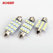 100PCS Festoon Dome light 12 SMD 1210 3528 LED C5W 31mm 36mm 39mm 41mm Reading light white DC 12V 2024 - buy cheap