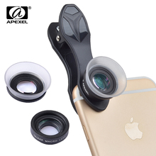 APEXEL-lente Macro con Clip 12X, lente macro HD 24X para iPhone 6s / 6s Plus, Samsung, HTC, Xiaomi, teléfonos inteligentes APL-24XM 2024 - compra barato