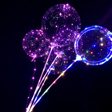 Globo Led luminoso reutilizable, decoración de burbuja redonda transparente, para boda, fiesta de cumpleaños infantil 2024 - compra barato