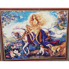 Máquina de bordar com cola de cristal de prince, cavalo, diy, 5dfull, plástico, pintura de diamante, kit de ponto cruz, arte, 3 dmosaico, strass quadrado 2024 - compre barato