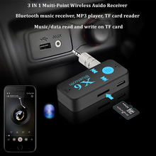 3 in 1 Wireless Audio Adapter Mini 3.5mm Jack AUX Car Bluetooth Music MP3 X6 Receiver Handsfree Car Kit Support TF Card 2024 - buy cheap
