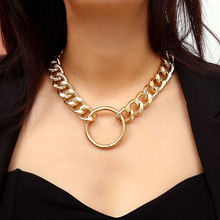 Punk European Exaggerated Chunky Metal Chain Big Round Circle Choker Necklace for Women Ladies Chocker Collar Jewelry XR1981 2024 - buy cheap