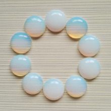 Wholesale Fashion opal stone beads charms 20mm round opalite cab cabochon stone beads 20pcs/lot free shipping 2024 - buy cheap