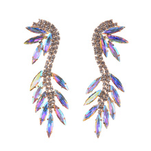 JERPVTE Vintage Rhinestone Glass Statement Dangle Drop Earrings for Women Girl Charm Wedding Hanging Fashion Jewelry Gift 2024 - buy cheap
