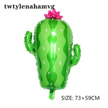 Juguete de bebé para niño y niña, cactus verde del desierto de México, planta de pie, globos de papel de aluminio, decoraciones para fiesta de cumpleaños y Año Nuevo 2024 - compra barato