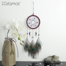 MIAMOR Handmade Dream Catcher With Peacock Feathers Home Wall Hanging Pendant Decoration Accessories Ornament Amor063 2024 - buy cheap