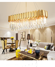 Lustre restaurante estilo americana, aço inoxidável dourado para sala de estar, quarto, saguão, hotel, sala de jantar, moda 2024 - compre barato