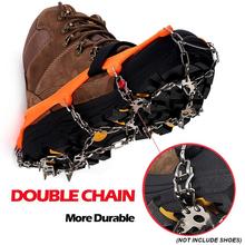 Hot Sale 1 Pair 13 Teeth Ice Snow Grips Crampon Winter Hiking Climbing Shoes Cleats Chain Shoe Cover 2024 - buy cheap