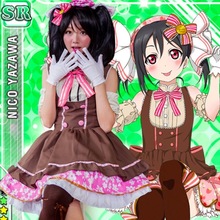 Love Live anime Cosplay Costume Lovelive Nico Yazawa Candy Maid Uniform Fancy Dresses Women Princess Role Play Lolita Dress 2024 - buy cheap