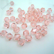 Isyaka-pingente de contas de cristal, cores rosa, 6mm, 48 unidades, contas para bicone austríaco, contas de vidro, espaçador solto, para fazer joias, diy 2024 - compre barato