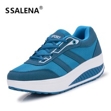 Zapatillas de correr para mujer, zapatos bajos para caminar, con plataforma mecedora, para deportes al aire libre, para primavera, A1004 2024 - compra barato