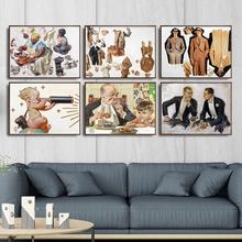Cuadros artísticos de pared para decoración del hogar, impresiones de póster para sala de estar, lienzos, pinturas de estilo americano, José Cristiano 2024 - compra barato