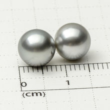 Silver Gray High Luster Tahitian Sea Cultured Loose Pearl Undrilled Pair 8.1mm 2024 - buy cheap