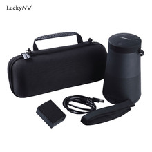 Luckynv capa de eva para transporte, caixa de armazenamento para viagem para bose soundlink revolve + plus espaço extra para plugue e cabo 2024 - compre barato