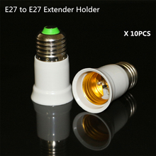 10Pcs/ Lot Full New E27 to E27 Extender Adapter Base LED Light Lamp Bulb Adapter Holder Converter Screw Socket Free Shipping 2024 - buy cheap