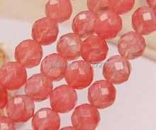 Pink 8mm Faceted Watermelon Tourmaline Gems Loose Beads DIY Round Jewelry Making Design Natural Stone 15"MY4308 Wholesale Price 2024 - buy cheap