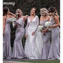 Elegant Mermaid Strapless Bridesmaids Dresses New Arrival Western Country Garden Wedding Guest Dress Pleats Trumpet Long 2024 - buy cheap