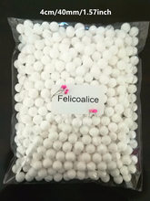Bolas redondas de poliestireno blancas naturales, 4cm, 100 unidades, bola pintada a mano, 40mm, 1,57 pulgadas 2024 - compra barato