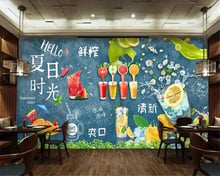 beibehang wall murals Custom stickers wallpaper fresh juice fresh drink kitchen wallpaper tooling wall papier peint mural 3d 2024 - buy cheap