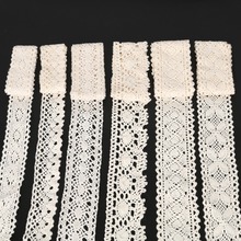 5 yards/lot Hollow Beige Cotton Lace DIY Dress Sweater Trims Embroidered Patchwork Wedding Handmade Sewing Craft Ivory Lace 2024 - buy cheap