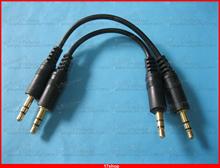 5 pcs Gold 3.5mm Stereo Plug Male to Male Audio Cable 0.15m 15cm 2024 - buy cheap