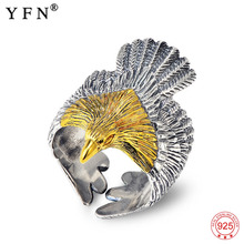 New Arrival Anillos 925 Sterling Silver Eagle Rings Men Fashion Silver Jewelry Antique Silver Open Ring Holiday Sale GNJ8894 2024 - buy cheap