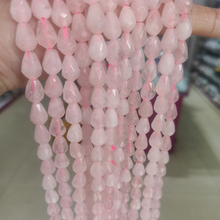 7x10mm Faceted Natural Rose Quartzs Stone Beads Water Drop Shape Loose Pink Crystal Stone Beads For Jewelry Making DIY Material 2024 - buy cheap