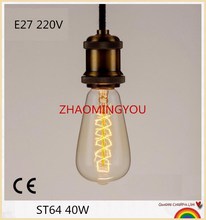 YOU 10PCS Edison Bulbs ST64 E27 40W 220V Christmas Tree Incandescent Bulbs 40W ST64 Filament Retro Edison Light For Pendant Lamp 2024 - buy cheap