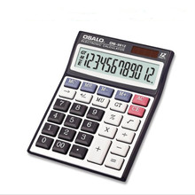 New 9812 Dual power metal panel calculator solar calculator 12 bit display for office School calculators 2024 - buy cheap