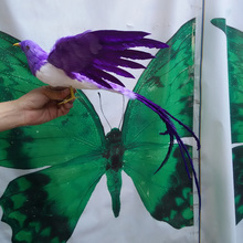 Brinquedo de plástico simulação asas Phoenix & puple furs long tail pássaro presente cerca de 25 cm 1376 2024 - compre barato